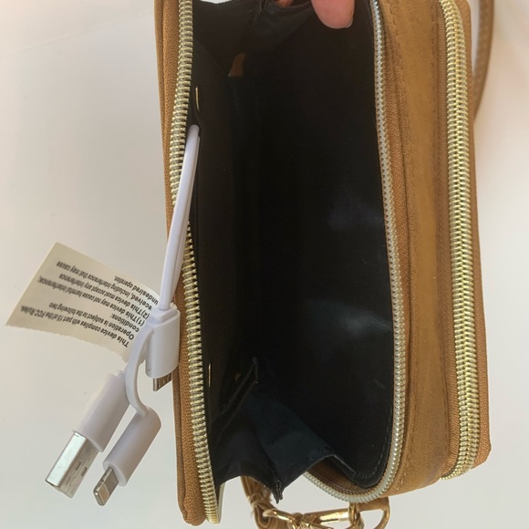 Brown Suede Crossbody Purse - Picture 6 of 7